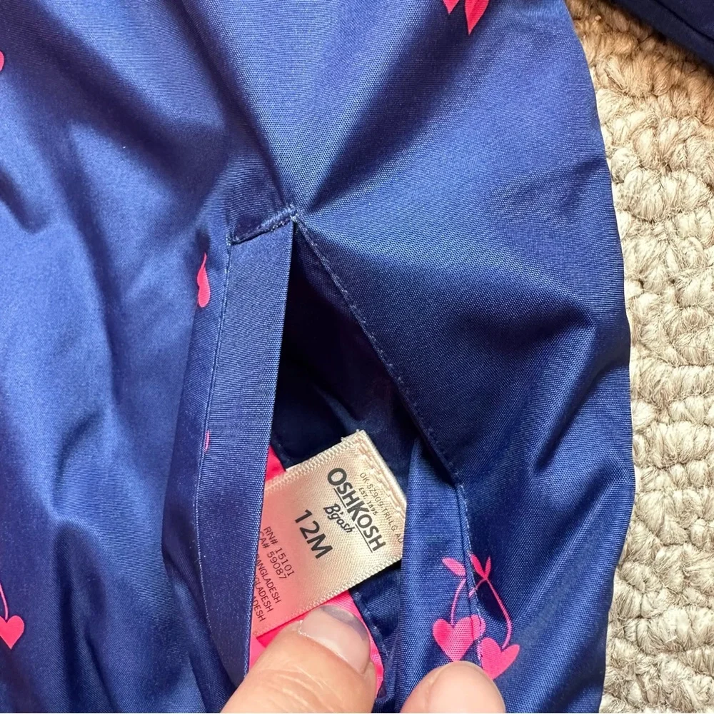 Girls Oshkosh Reversible Jacket‎ Size 12 months